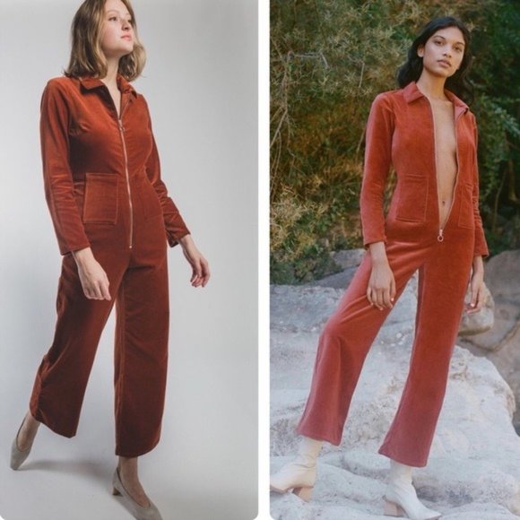 Paloma Wool Pants - Paloma Wool Paufi Jumpsuit in Wine 38 Medium